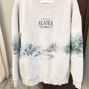 Abercrombie & Fitch Sweatshirt Women’s Medium Denali Alaska Scenic Sunday Crew